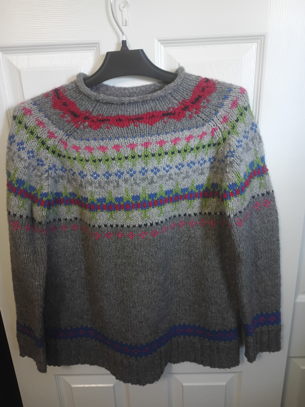 Liz Claiborne Vintage Cabincore Fair Isle Crewneck Women's Sweater